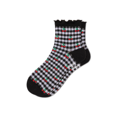 Women's Ruffle Rib Quarter Socks