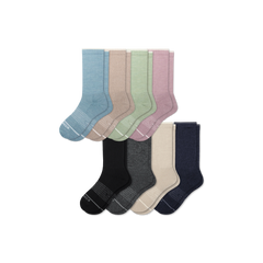 Women's Merino Wool Blend Calf Sock 8-Pack
