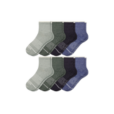 Men's Merino Wool Blend Quarter Sock 8-Pack