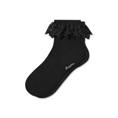 Women's Ruffle Lace Quarter Socks