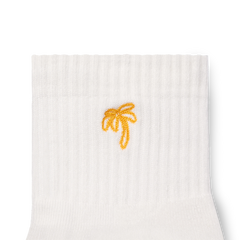 Women's Beach Day Embroidered Quarter Socks