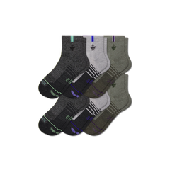 Women's Merino Wool Blend Run Quarter Sock 6-Pack