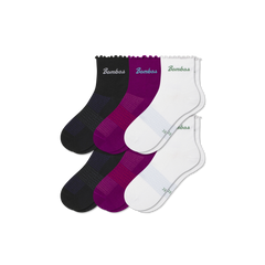 Women’s UltraLite Ruffle Sport Quarter Sock 6-Pack