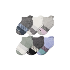 Junior Tri-Block Ankle Sock 6-Pack