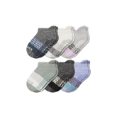 Toddler Tri-Block Gripper Ankle Sock 6-Pack