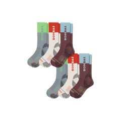 Men's Merino Wool Blend Hiking Calf Sock 6-Pack