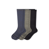 Men's Merino Wool Blend Everyday Compression Knee High Socks 3-Pack (15-20mmHg)