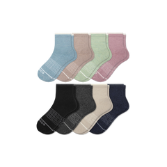 Women's Merino Wool Blend Quarter Sock 8-Pack