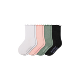 Junior Ruffle Rib Calf Sock 4-Pack