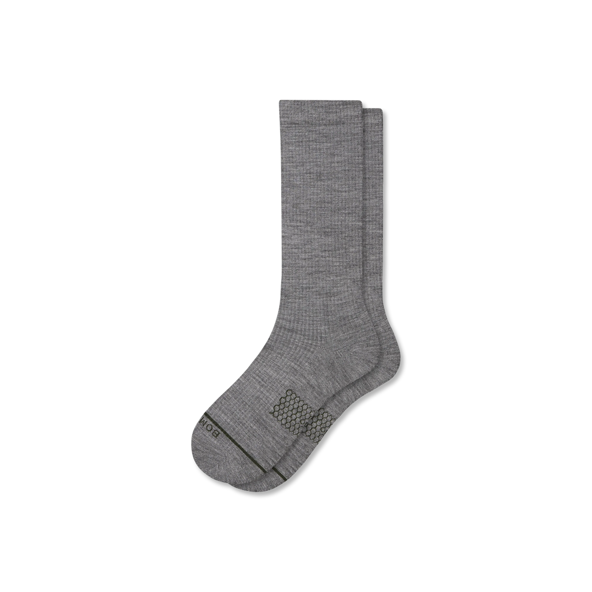 Men's Merino Wool Blend Modern Rib Calf Socks