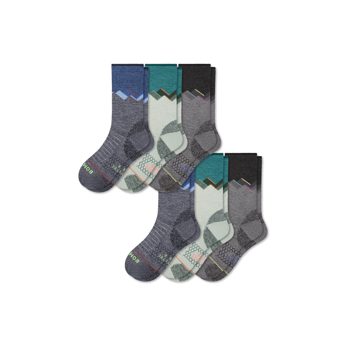 Women's Merino Wool Blend Hiking Calf Sock 6-Pack