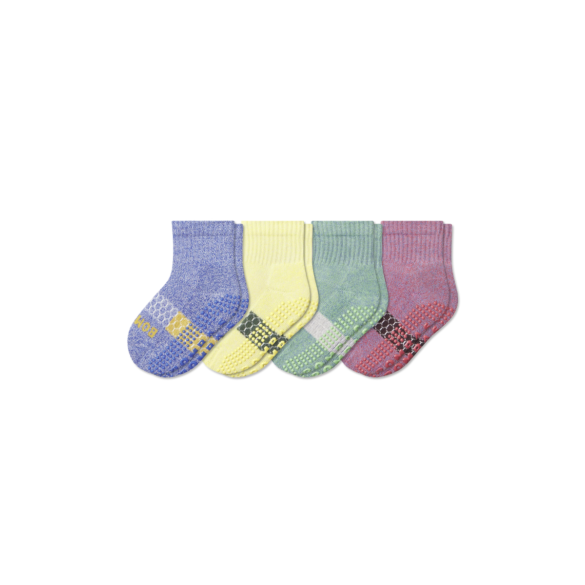 Toddler Marl Gripper Calf Sock 4-Pack