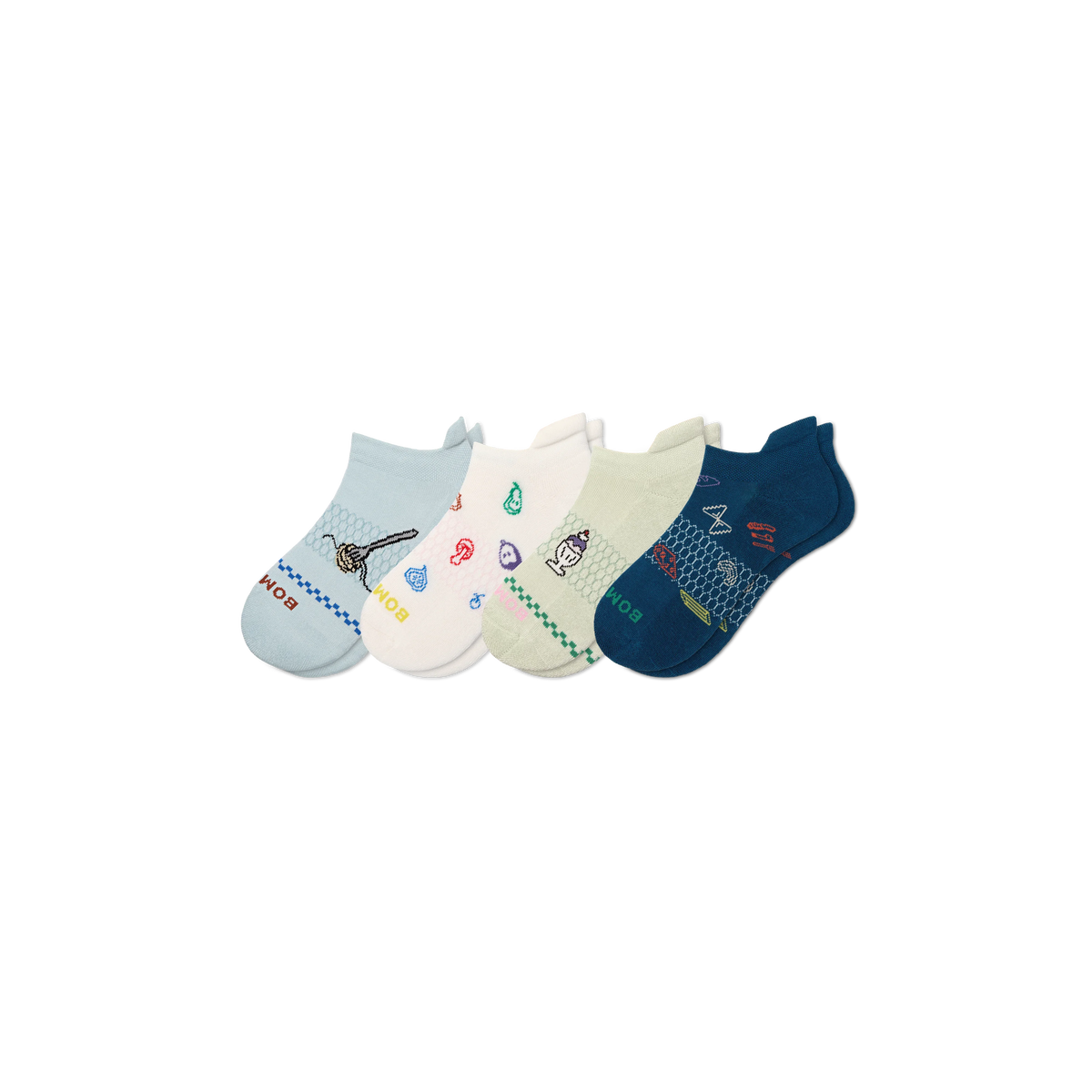 Youth Dinner Party Ankle Sock 4-Pack
