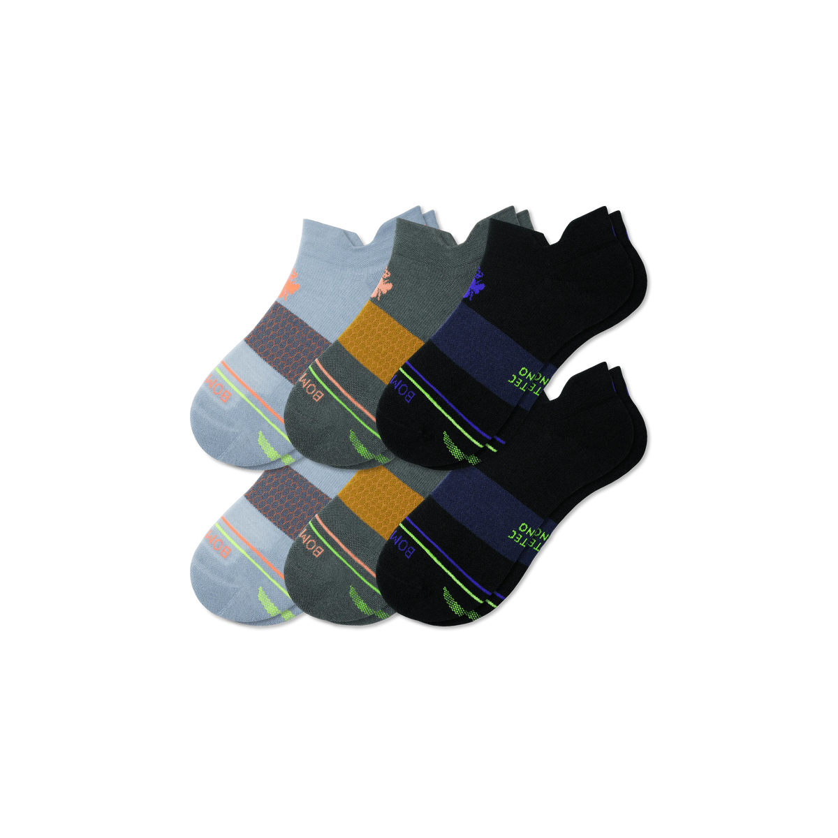 Men's Merino Wool Blend Run Ankle 6-Pack