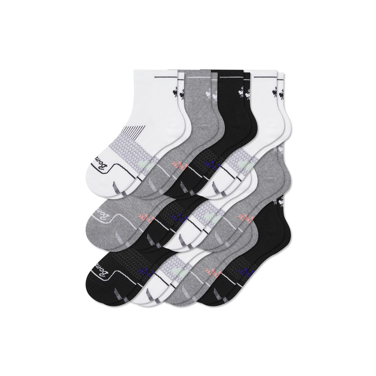 Men's Run Quarter Sock 12-Pack