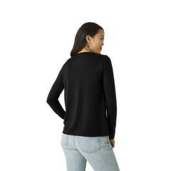 Women's Merino Wool Blend Crew Neck Long Sleeve T-Shirt
