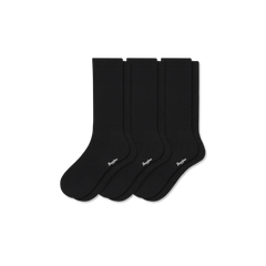 Men's Merino Cashmere Blend Fine Rib Calf Sock 3-Pack